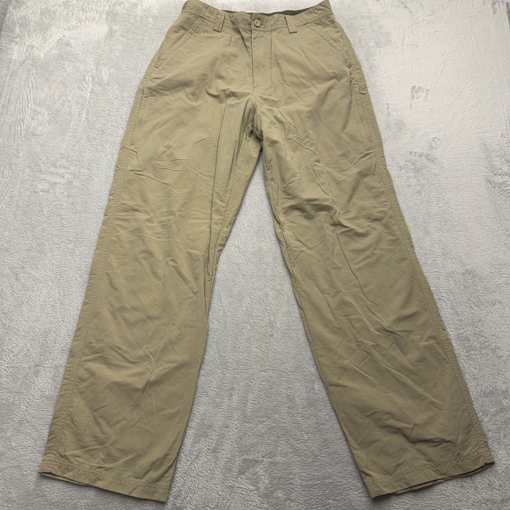 REI Pants Mens 32x32 Khaki Sahara Hiking Technical UPF 40 Nylon Outdoor Trail